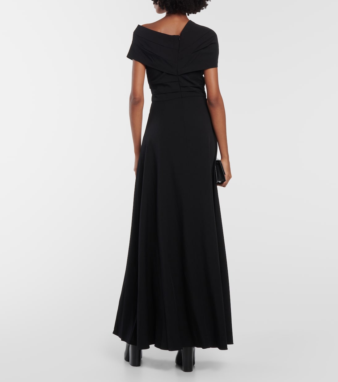Crêpe one-shoulder gown | CO