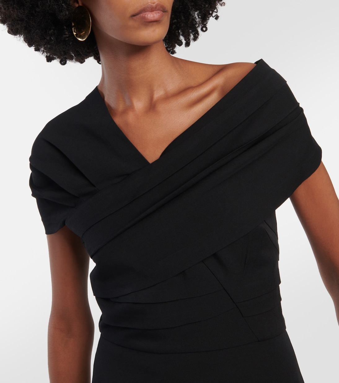 Crêpe one-shoulder gown | CO