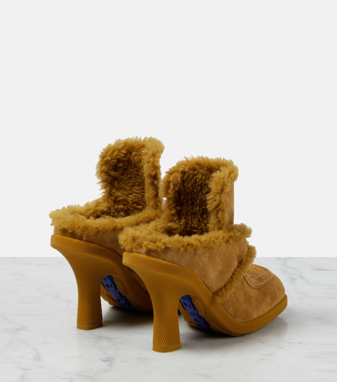 EKD shearling-lined suede mules | Burberry