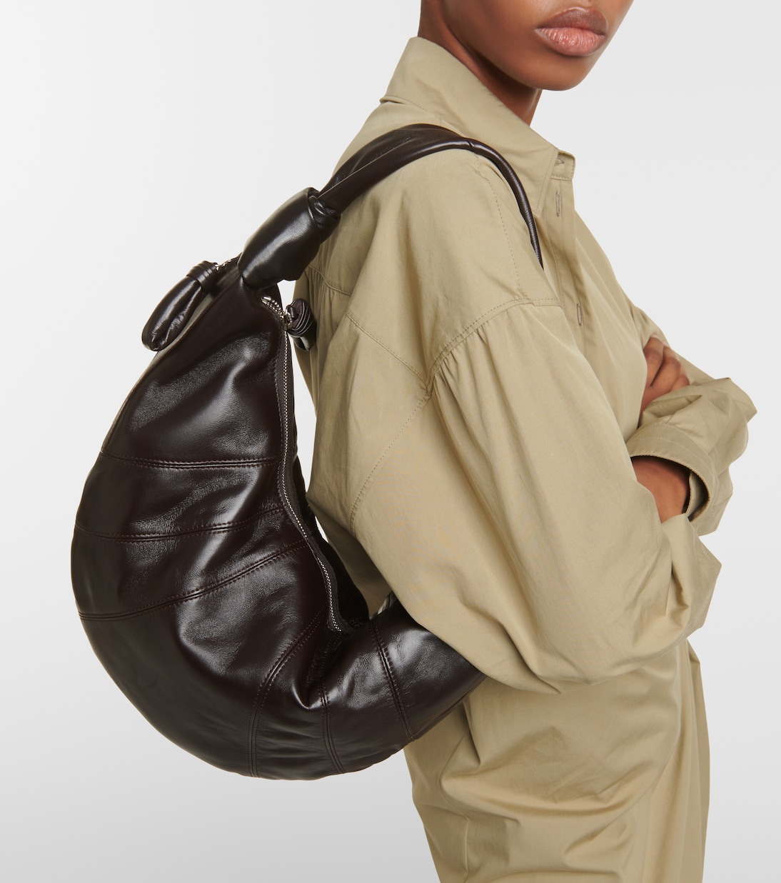 Fortune Croissant leather shoulder bag | Lemaire