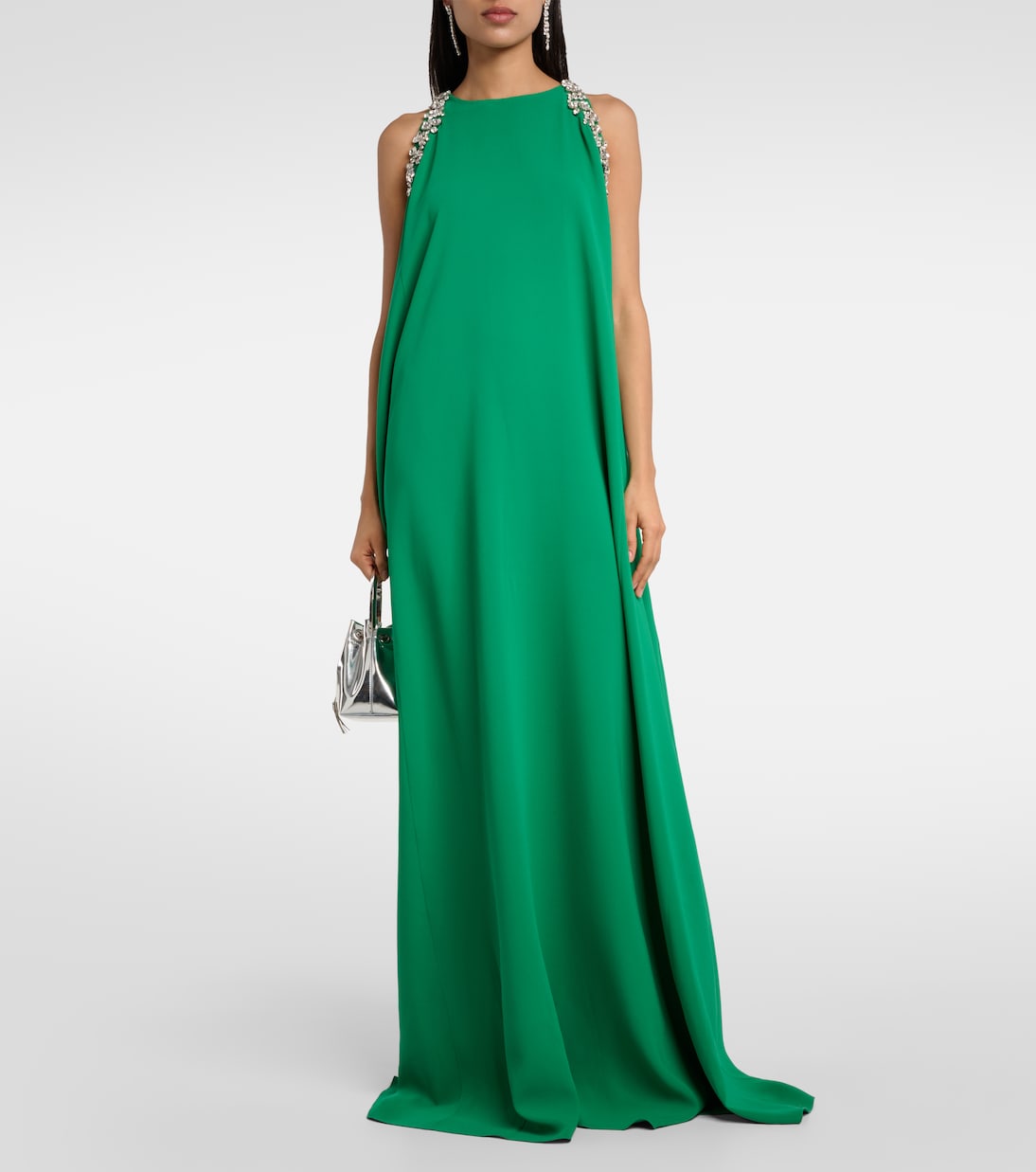 Crystal-embellished silk-blend gown | Oscar de la Renta