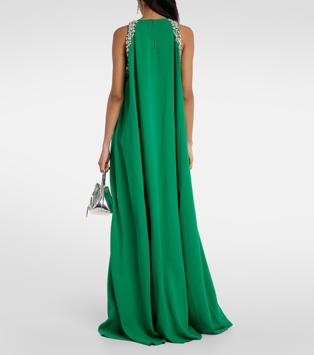 Crystal-embellished silk-blend gown | Oscar de la Renta