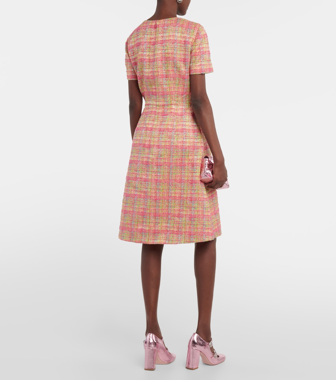 Vestido midi a cuadros | Carolina Herrera
