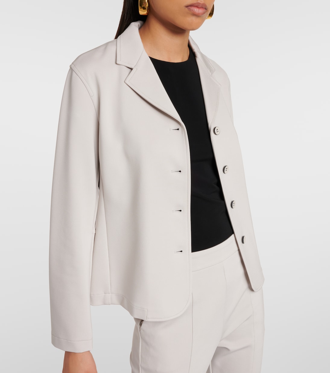 Duomo single-breasted jersey blazer | Max Mara