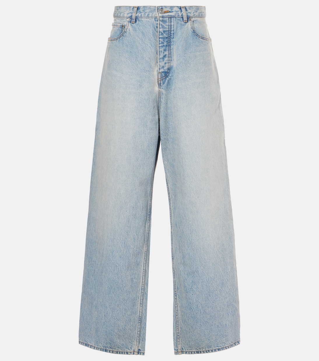 Jeans Balenciaga de corte ancho y tiro medio para jóvenes modernos
