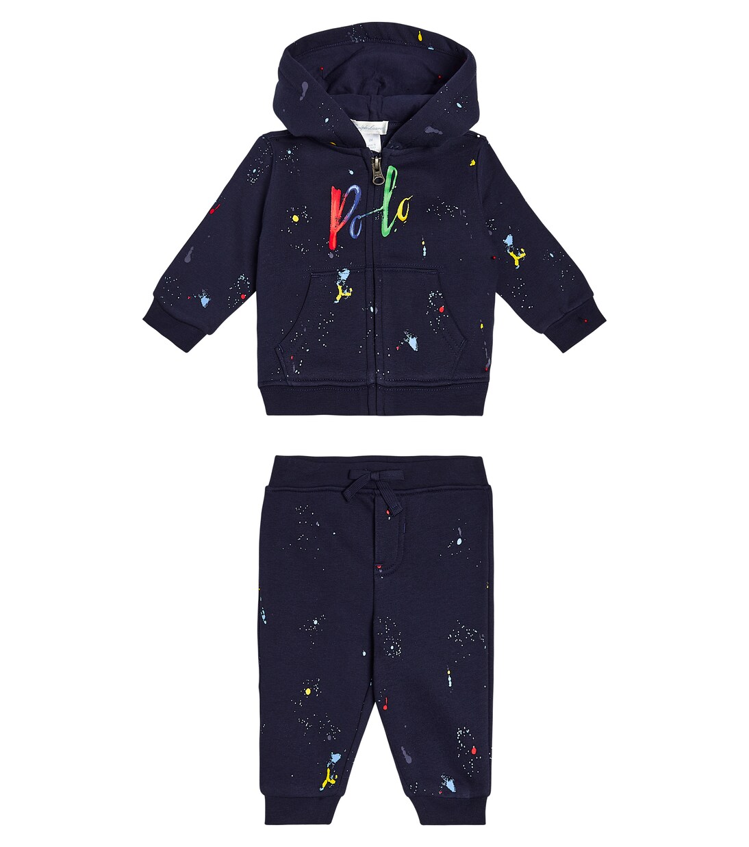 Baby cotton blend hoodie and sweatpants set in blue Polo Ralph Lauren Kids Mytheresa