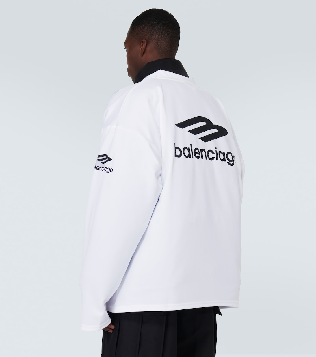 Shop Balenciaga Skiwear - 3B Sports Icon Half Zip Fitted Top