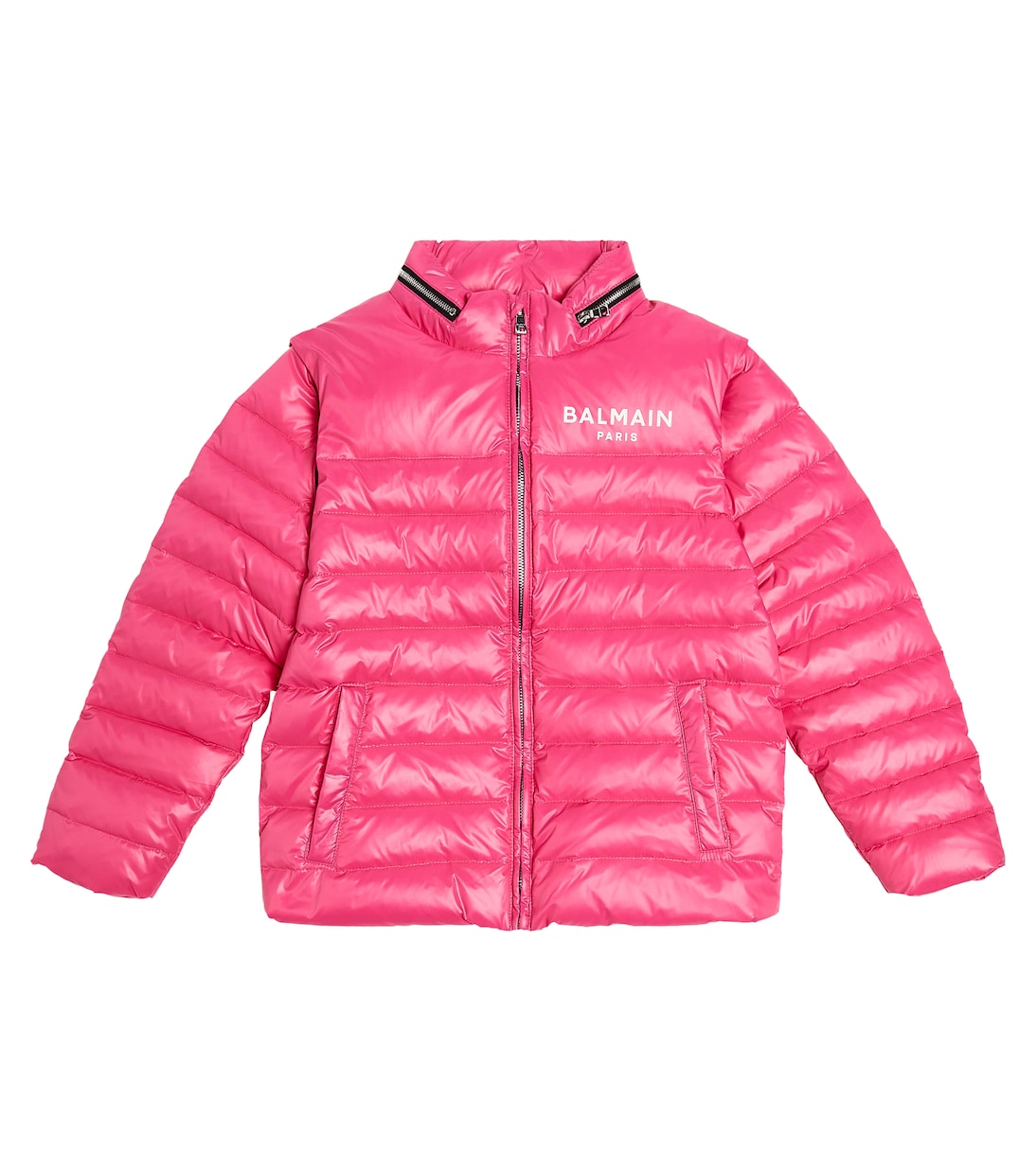 Chaqueta de plumas acolchada con logo | Balmain Kids