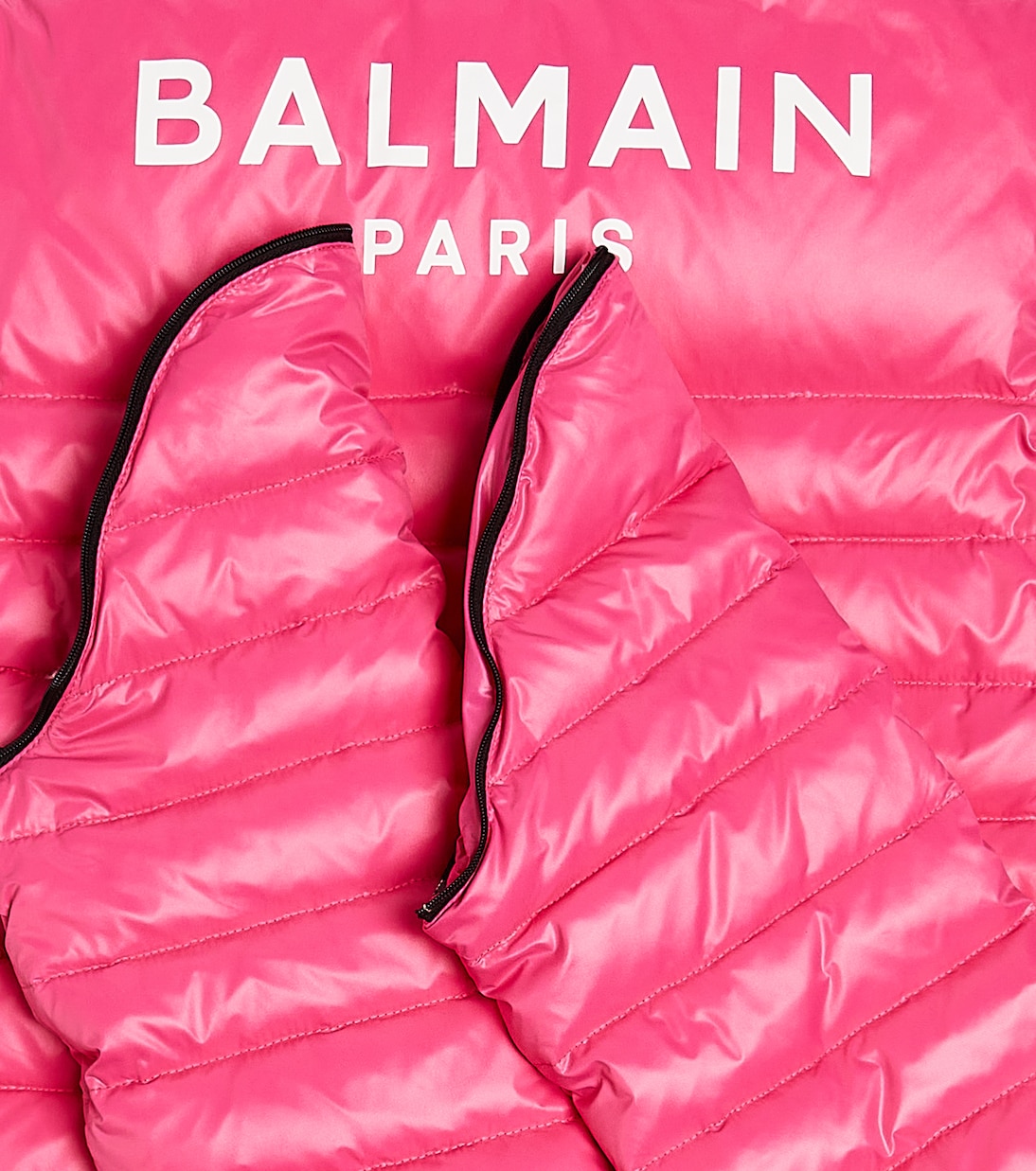 Chaqueta de plumas acolchada con logo | Balmain Kids