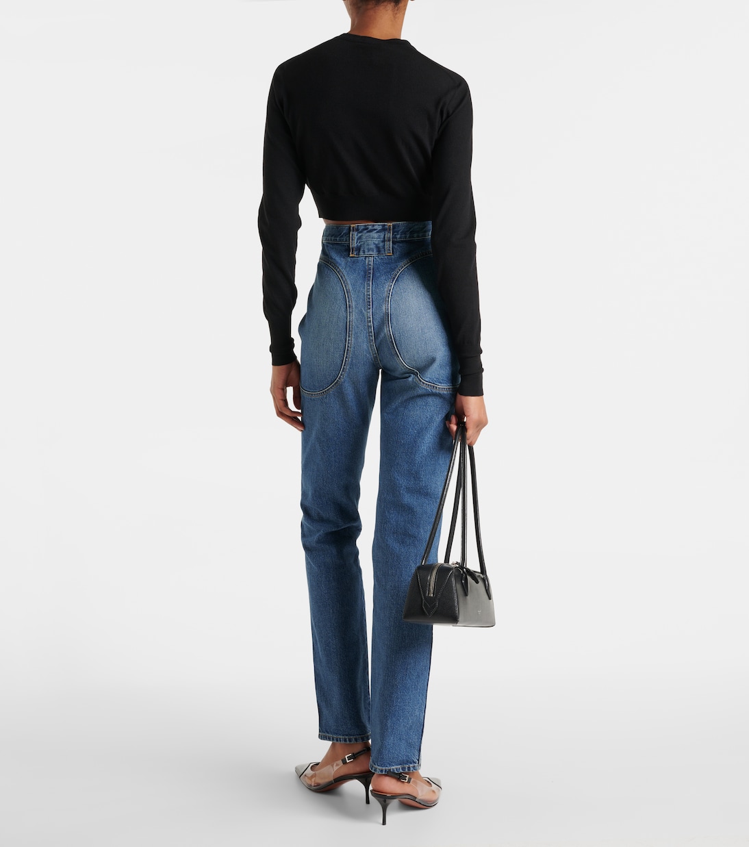 Jeans Alaïa de Corte Alto y Estilo Delgado para Jóvenes Modernos