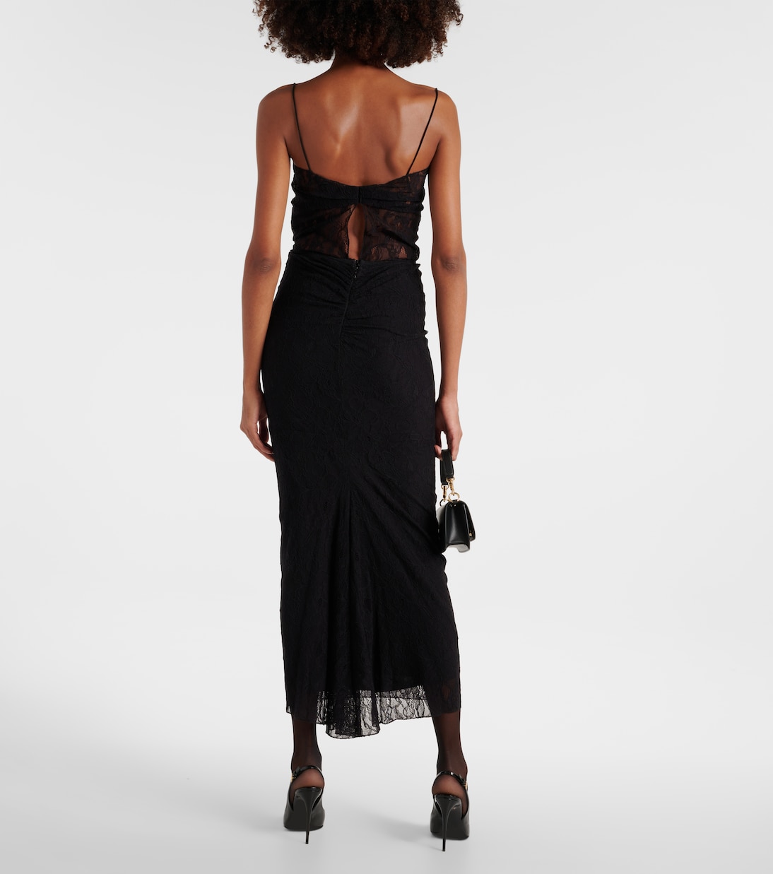 Low-rise lace maxi skirt | Dolce&Gabbana