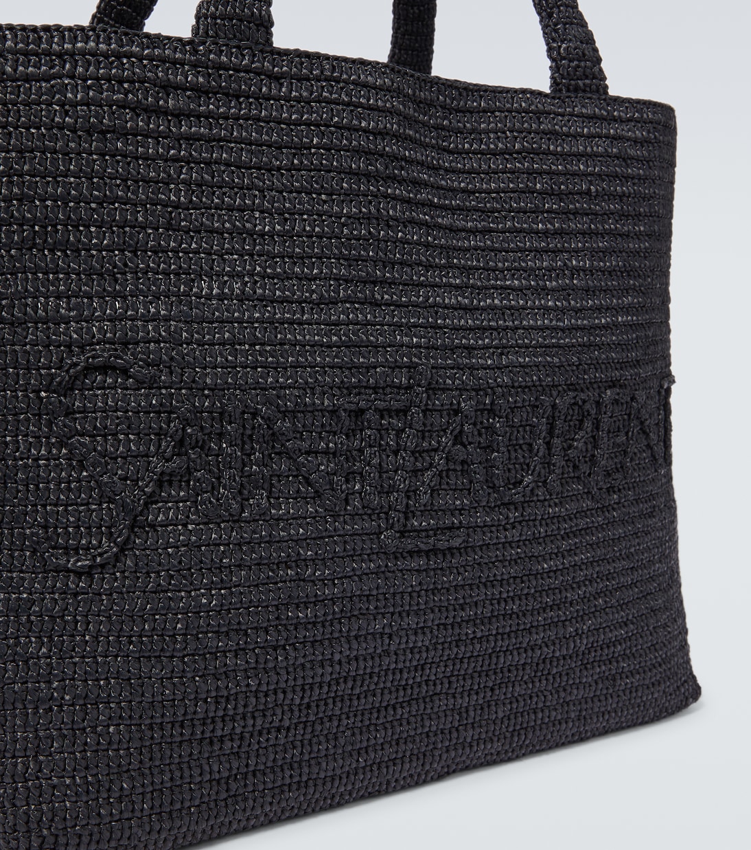 Bestickte Tote aus Raffiabast | Saint Laurent