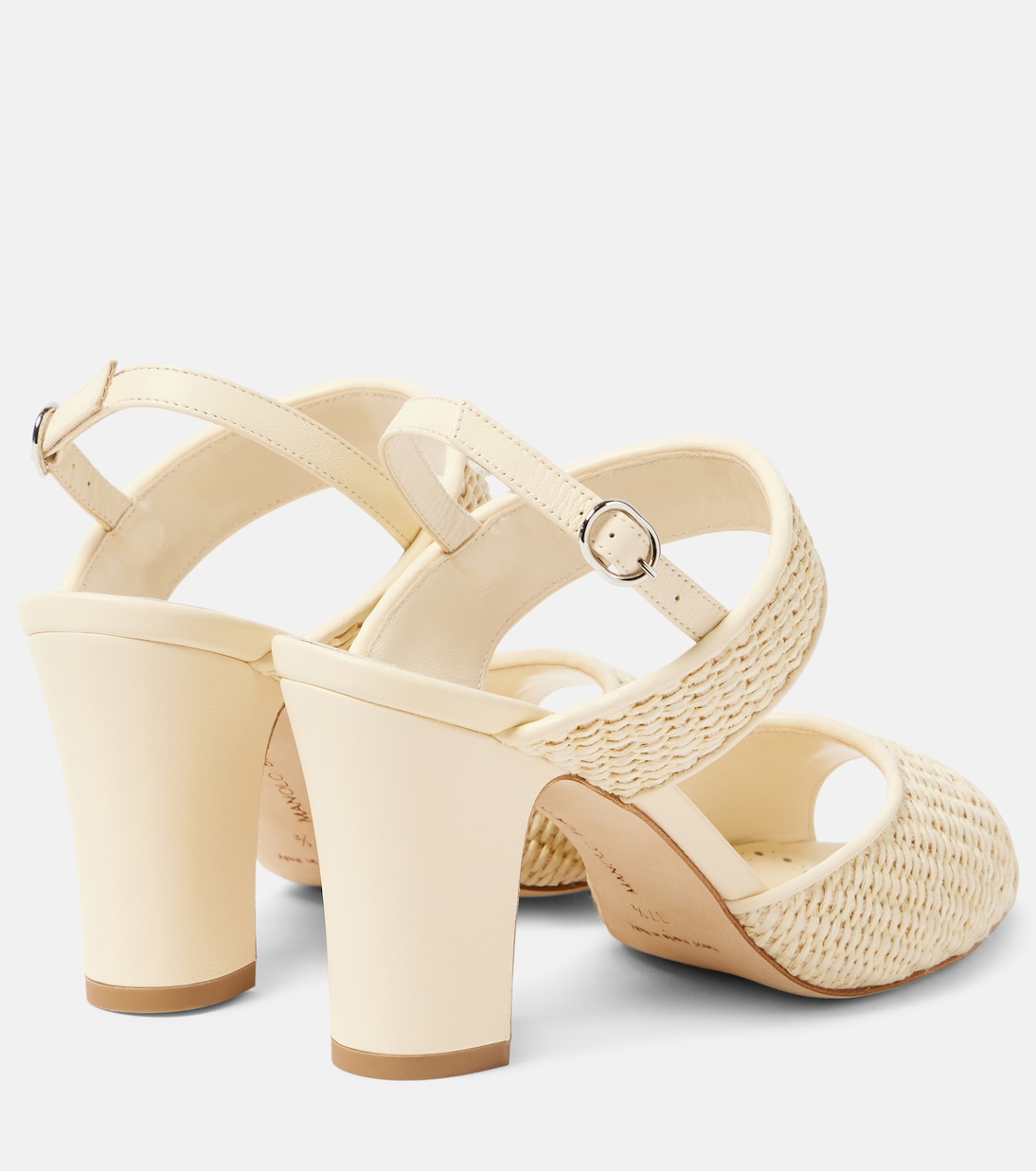 Sandalen Khiko aus Raffiabast mit Leder | Manolo Blahnik