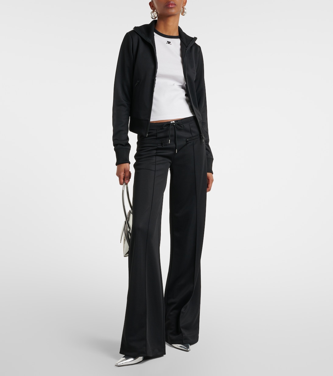 Logo jersey track jacket | Courrèges