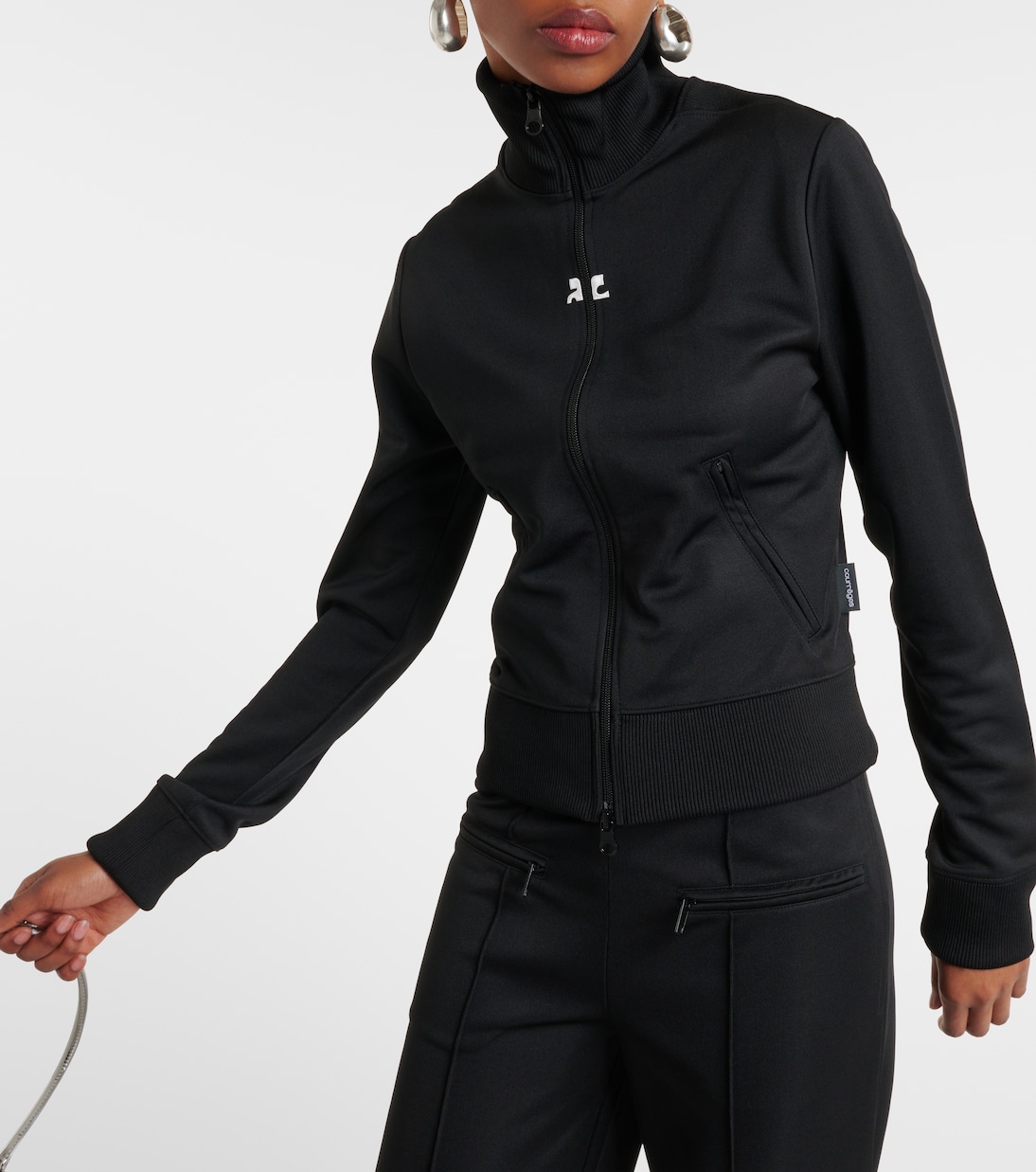Logo jersey track jacket | Courrèges