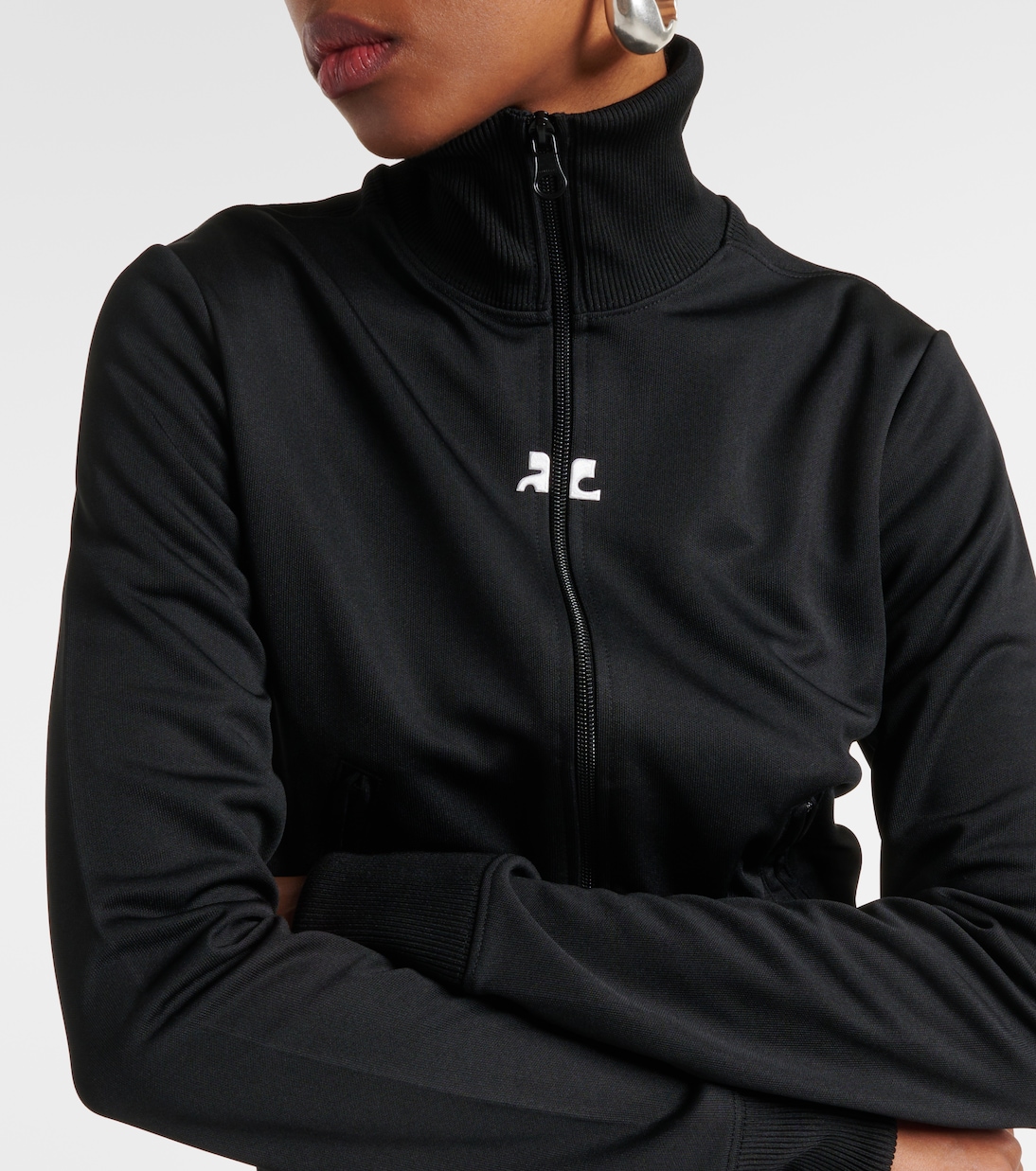 Logo jersey track jacket | Courrèges