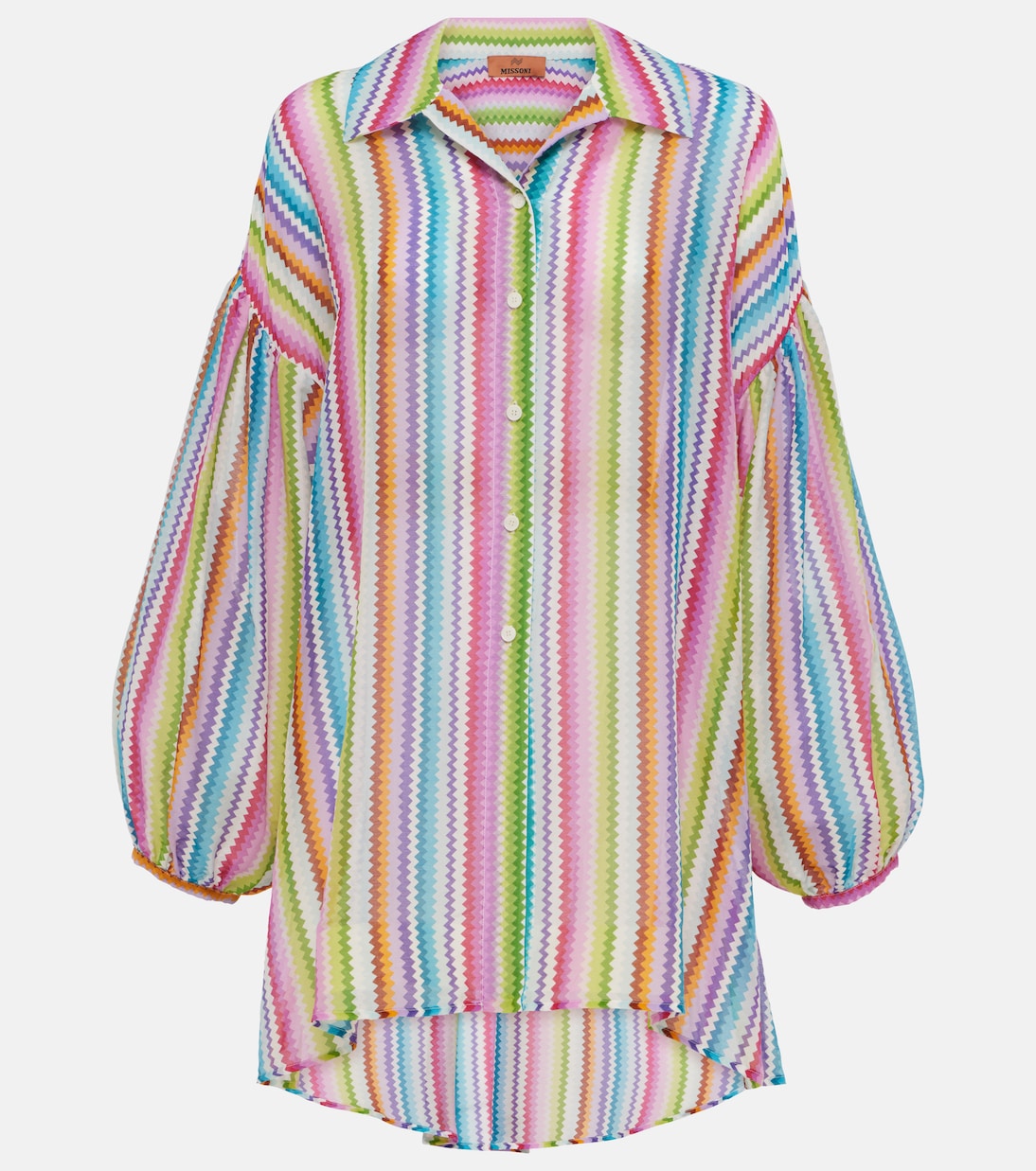 Camisa de algodón y seda en zigzag | Missoni