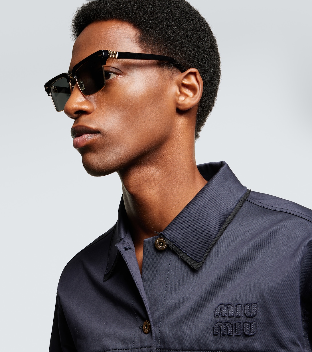 Logo browline sunglasses | Miu Miu