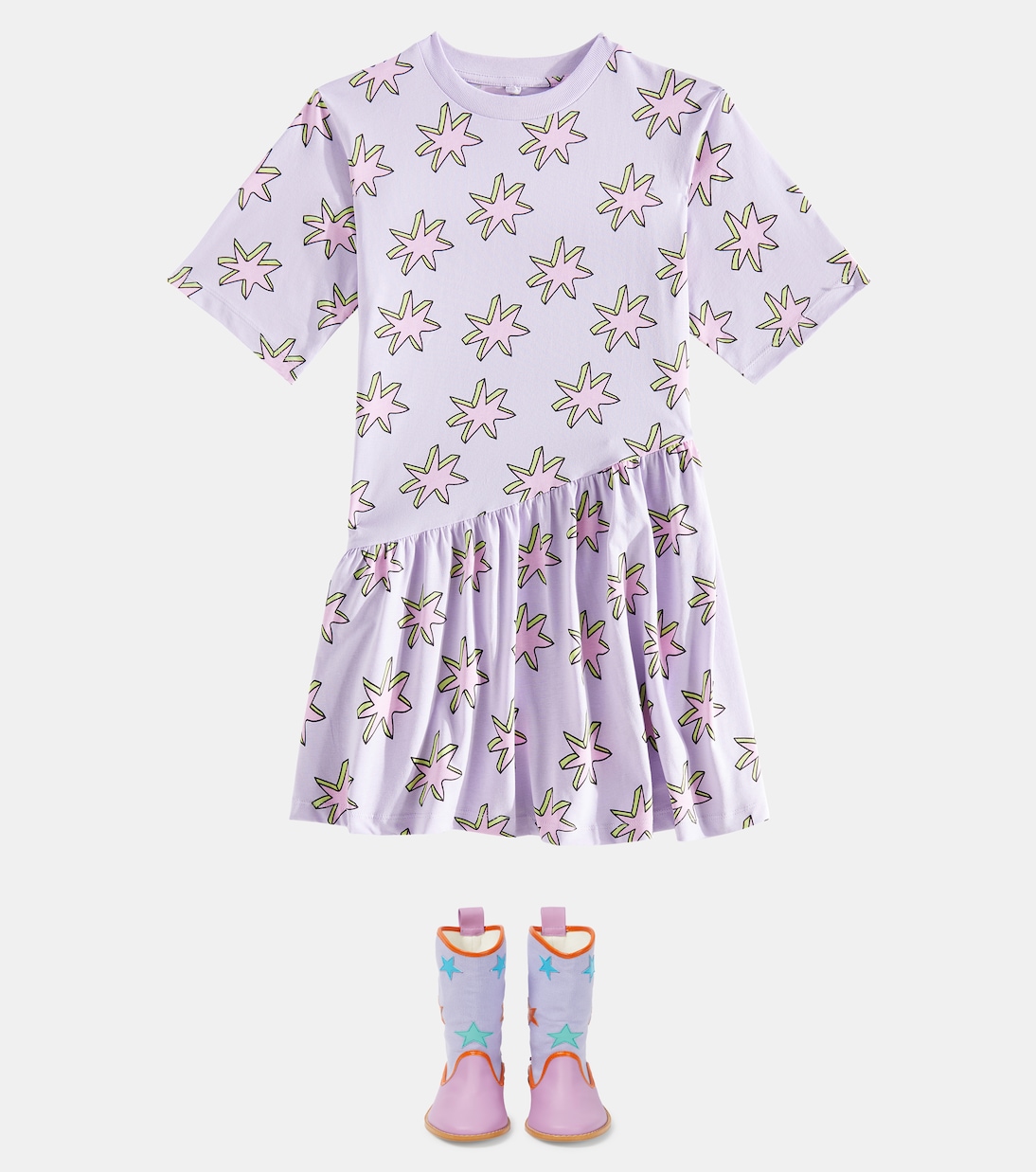 Abito in jersey di cotone con stampa | Stella McCartney Kids