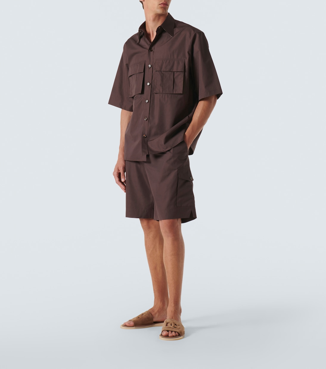 Camisa de popelín de algodón y seda | Dolce&Gabbana