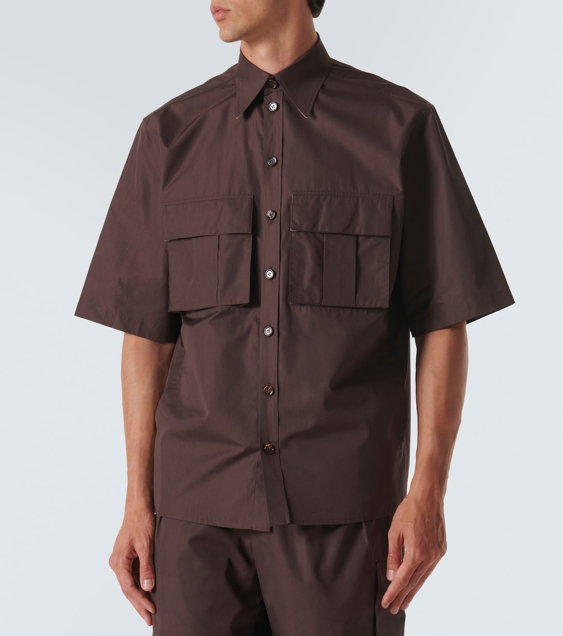 Camisa de popelín de algodón y seda | Dolce&Gabbana