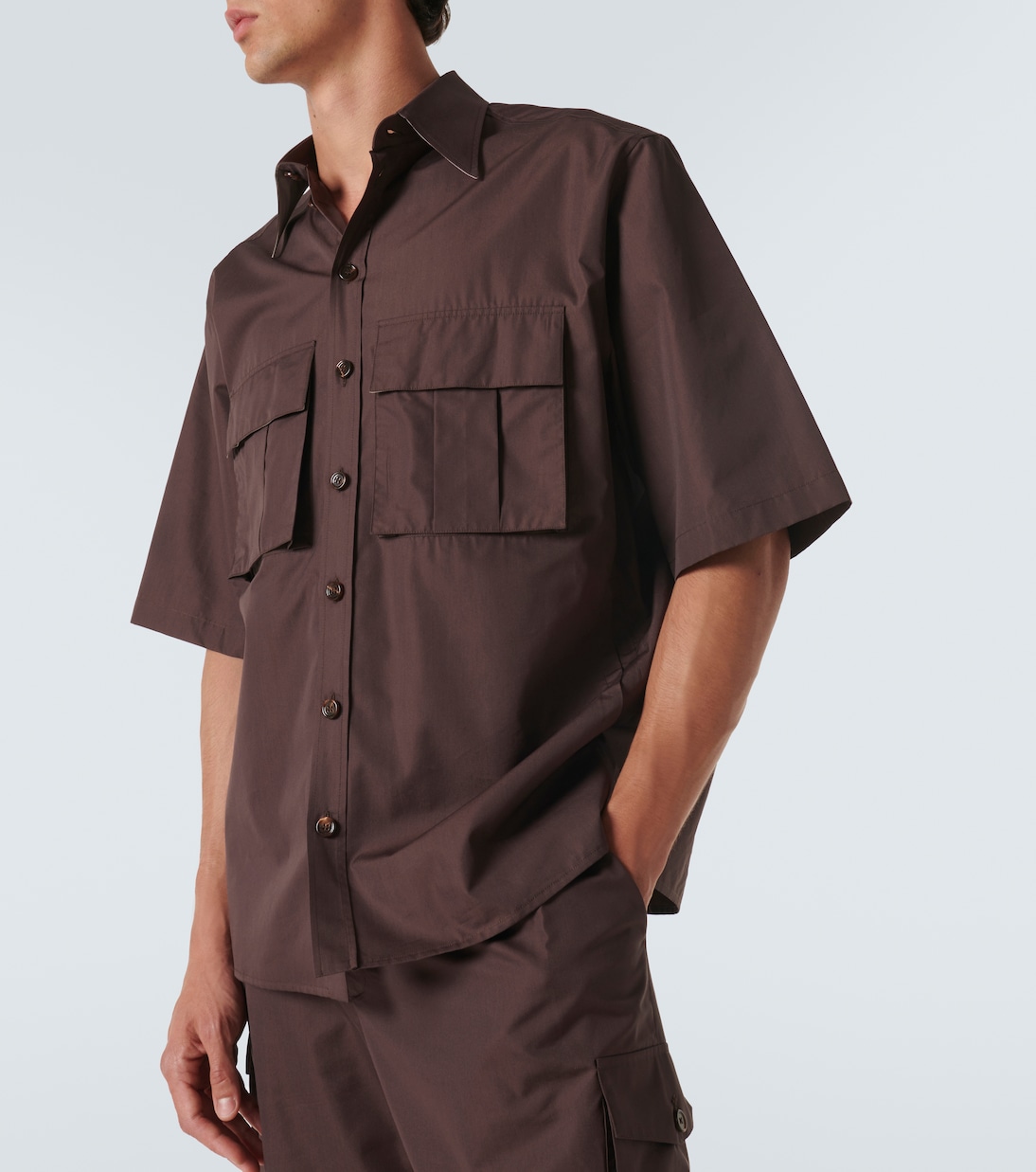 Camisa de popelín de algodón y seda | Dolce&Gabbana