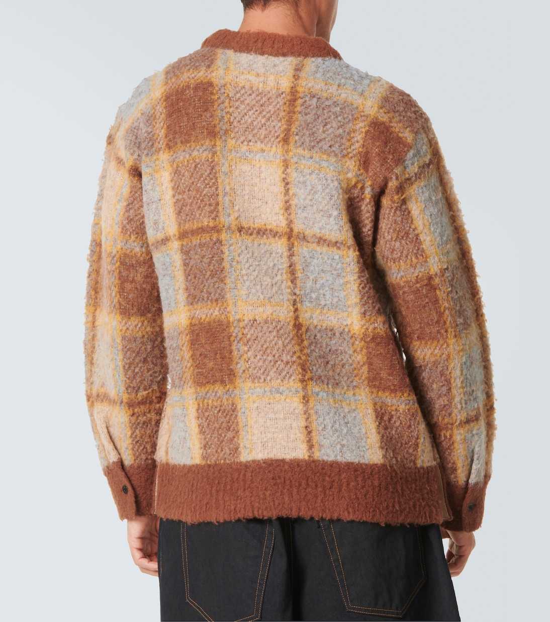Checked wool-blend sweater | Sacai