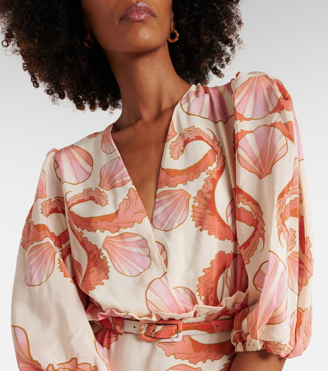 Vestido largo Seashell de seda | Adriana Degreas