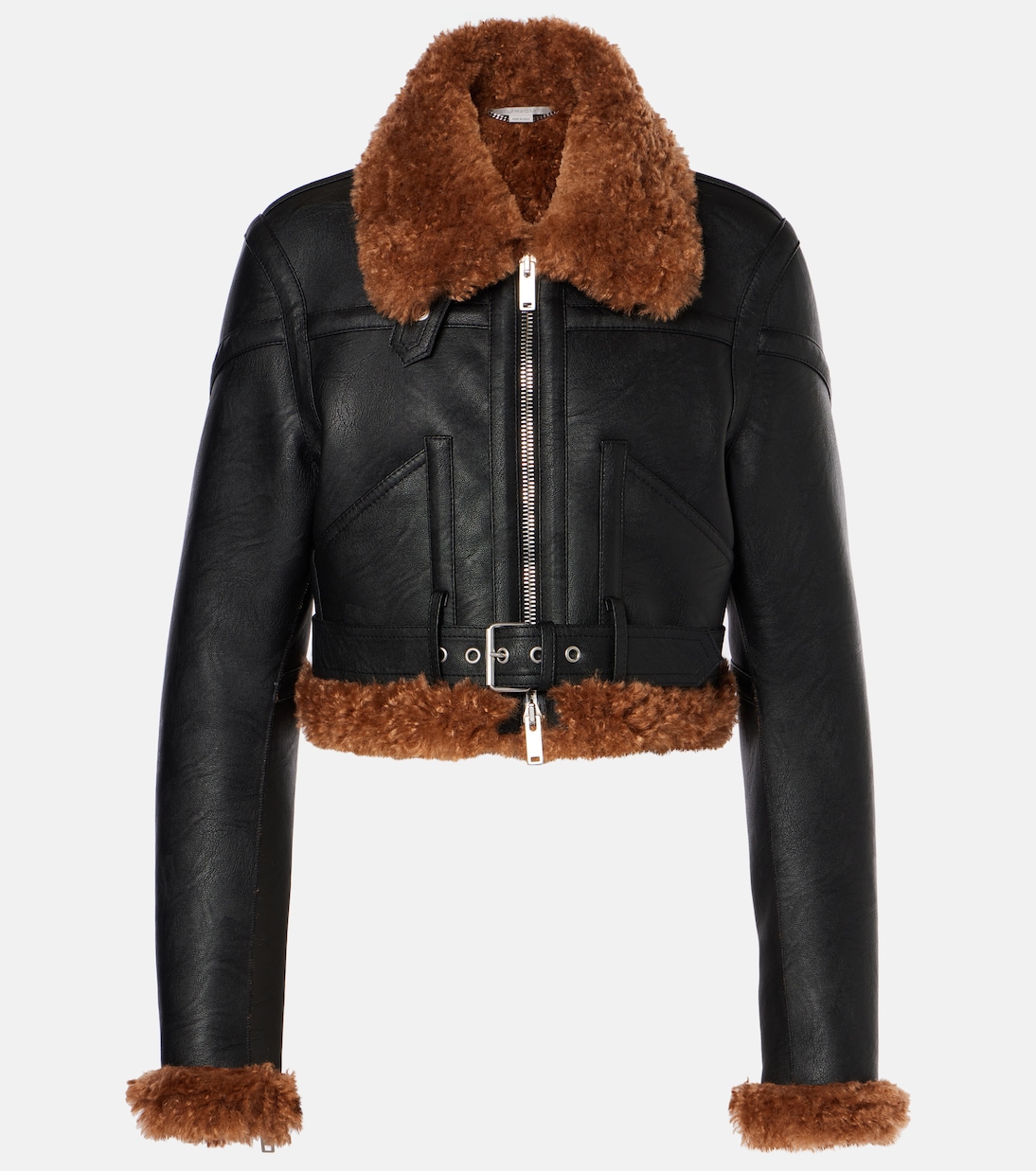 Giacca biker cropped in similpelle | Stella McCartney