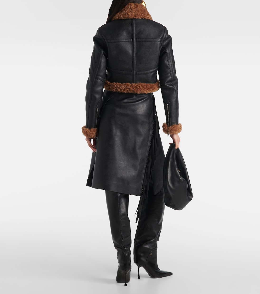 Giacca biker cropped in similpelle | Stella McCartney
