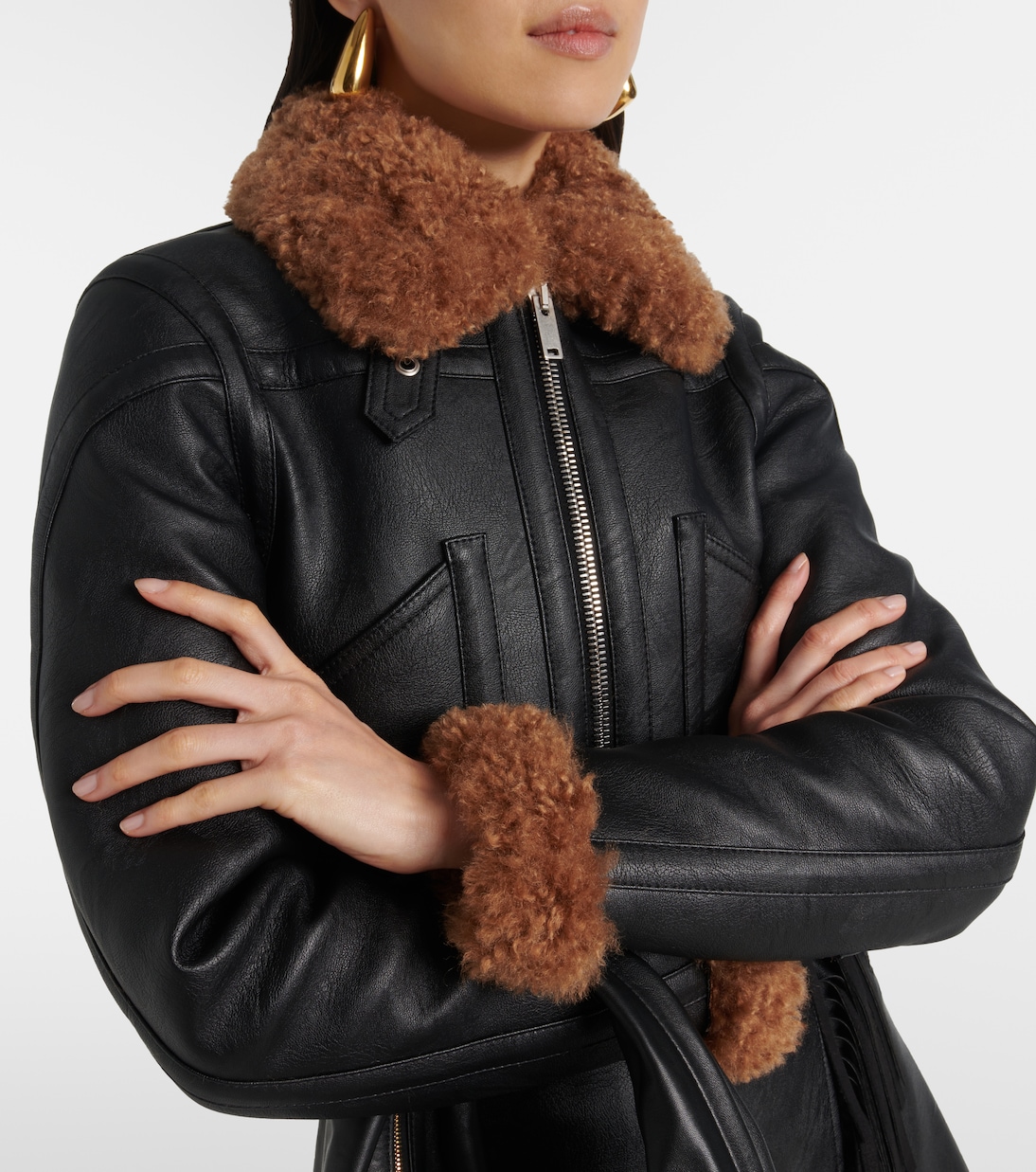 Giacca biker cropped in similpelle | Stella McCartney