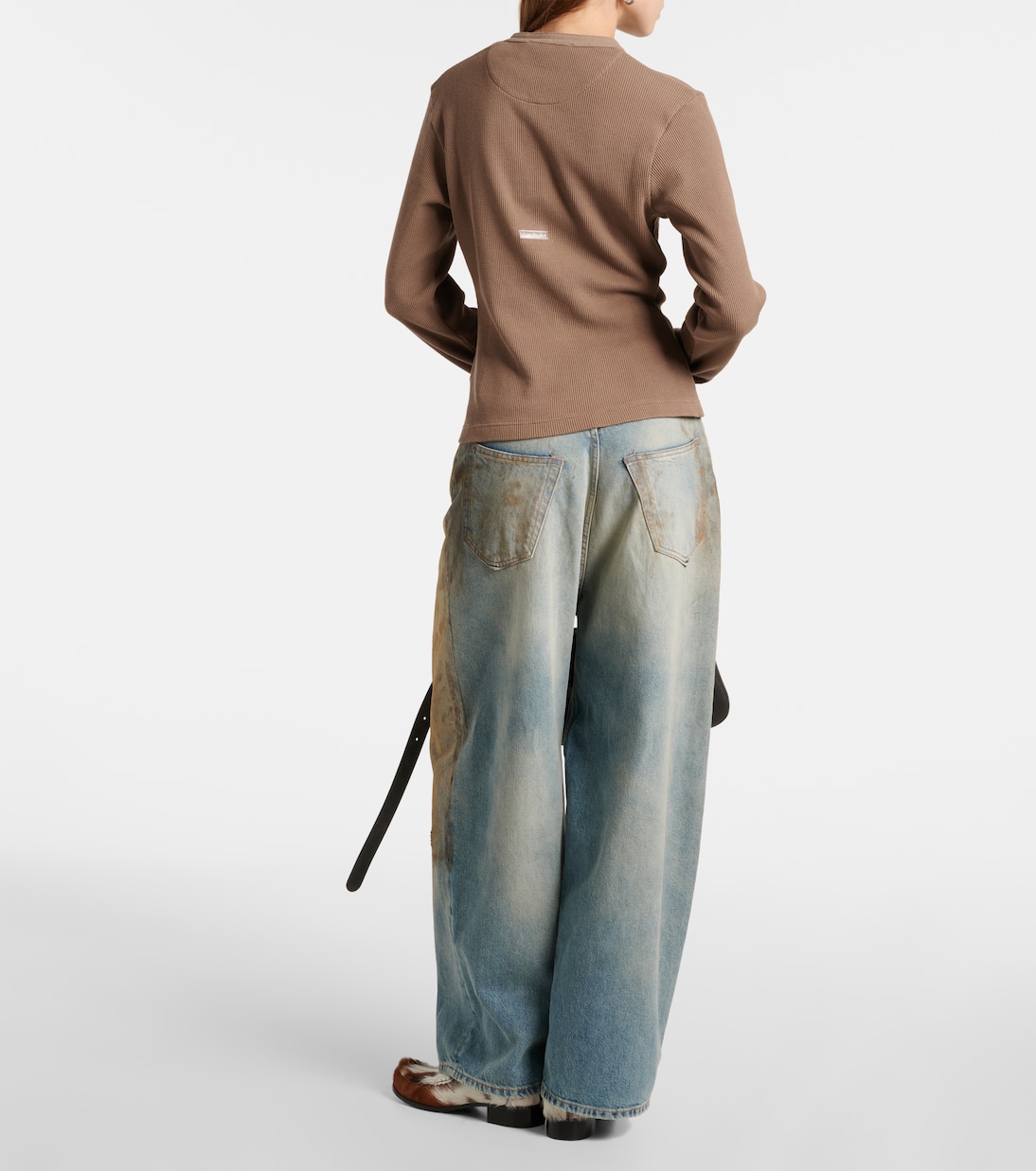 Camiseta de punto gofrado de algodón | Acne Studios