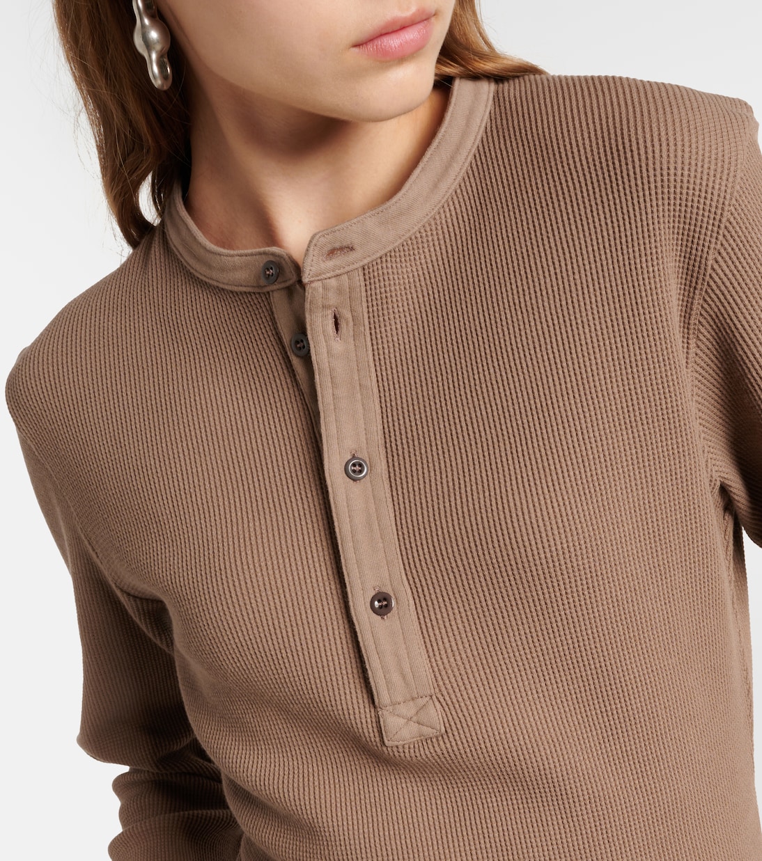 Camiseta de punto gofrado de algodón | Acne Studios