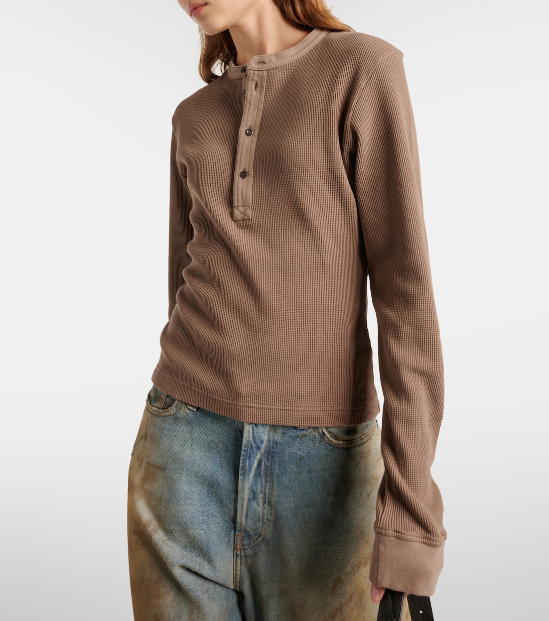 Camiseta de punto gofrado de algodón | Acne Studios