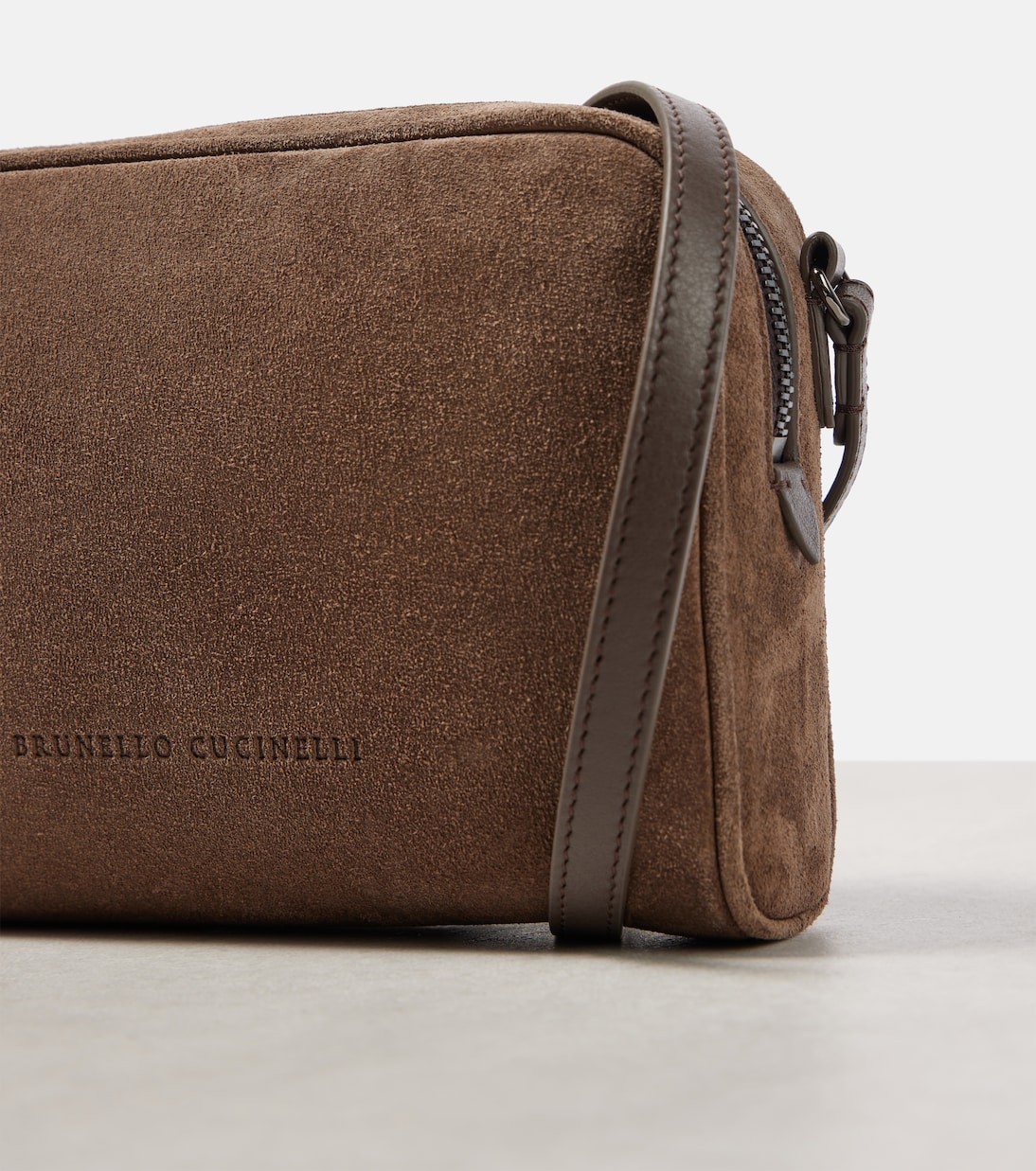 Borsa a tracolla Small in suede | Brunello Cucinelli