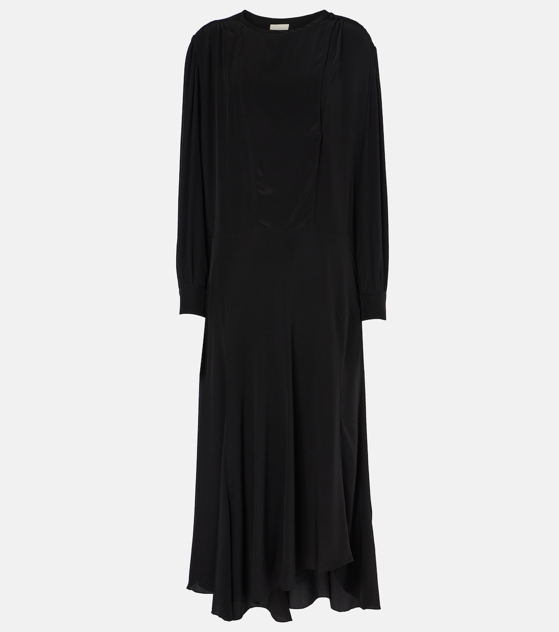 Abito lungo Hanane in seta con balze | Isabel Marant