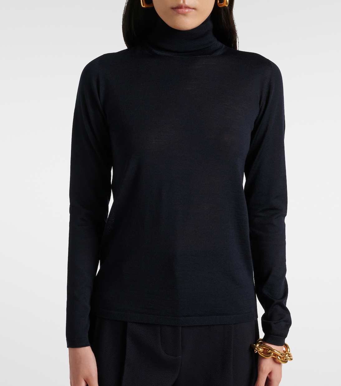 بلوفر بياقة عالية من الصوف الخام Saluto | Max Mara