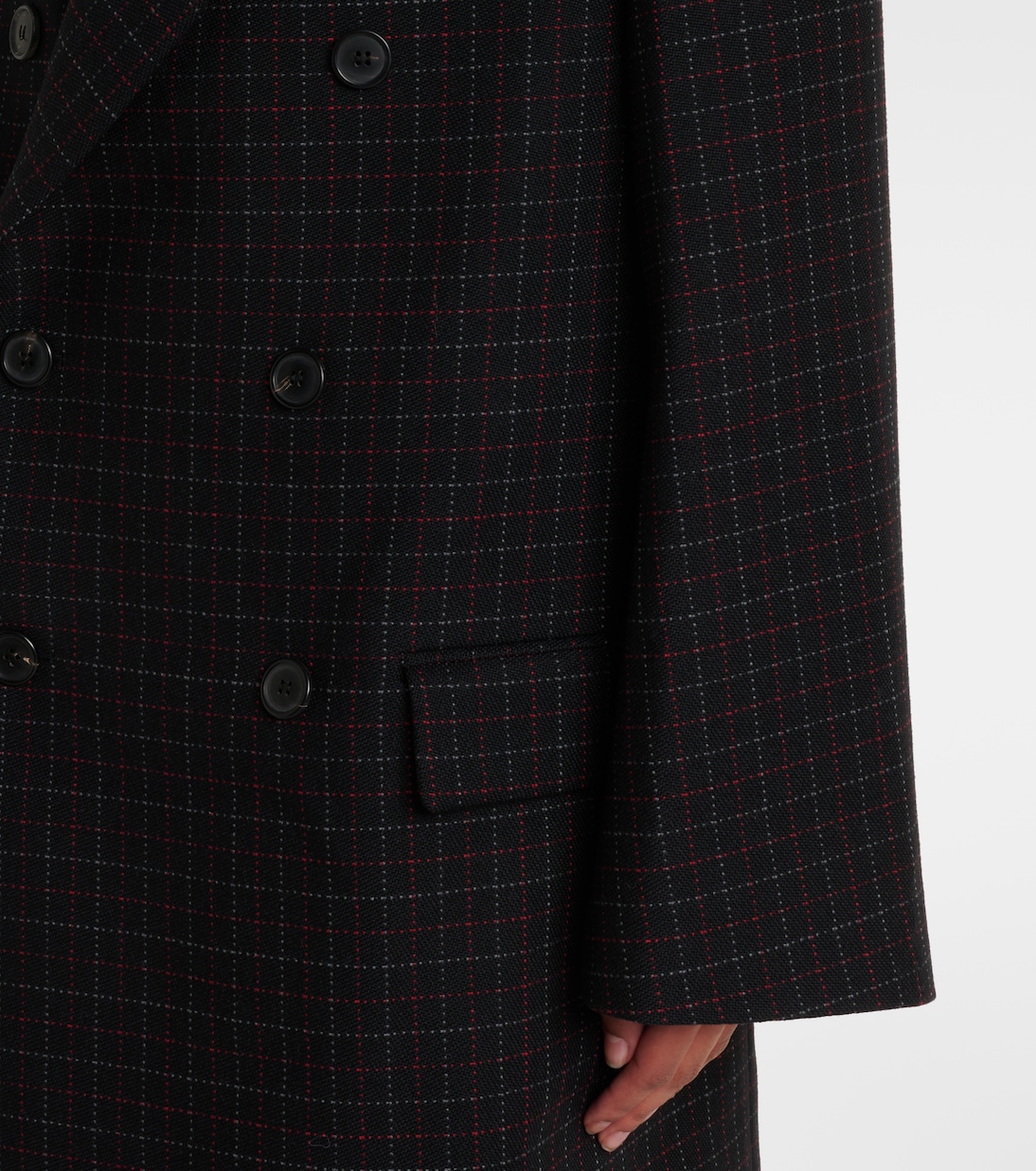 Oversized checked virgin wool coat | Wardrobe.NYC