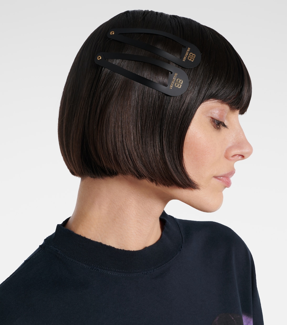 BALENCIAGA Fermacapelli Holli XXL BB - Set Esclusivo di 2 Accessori per Capelli