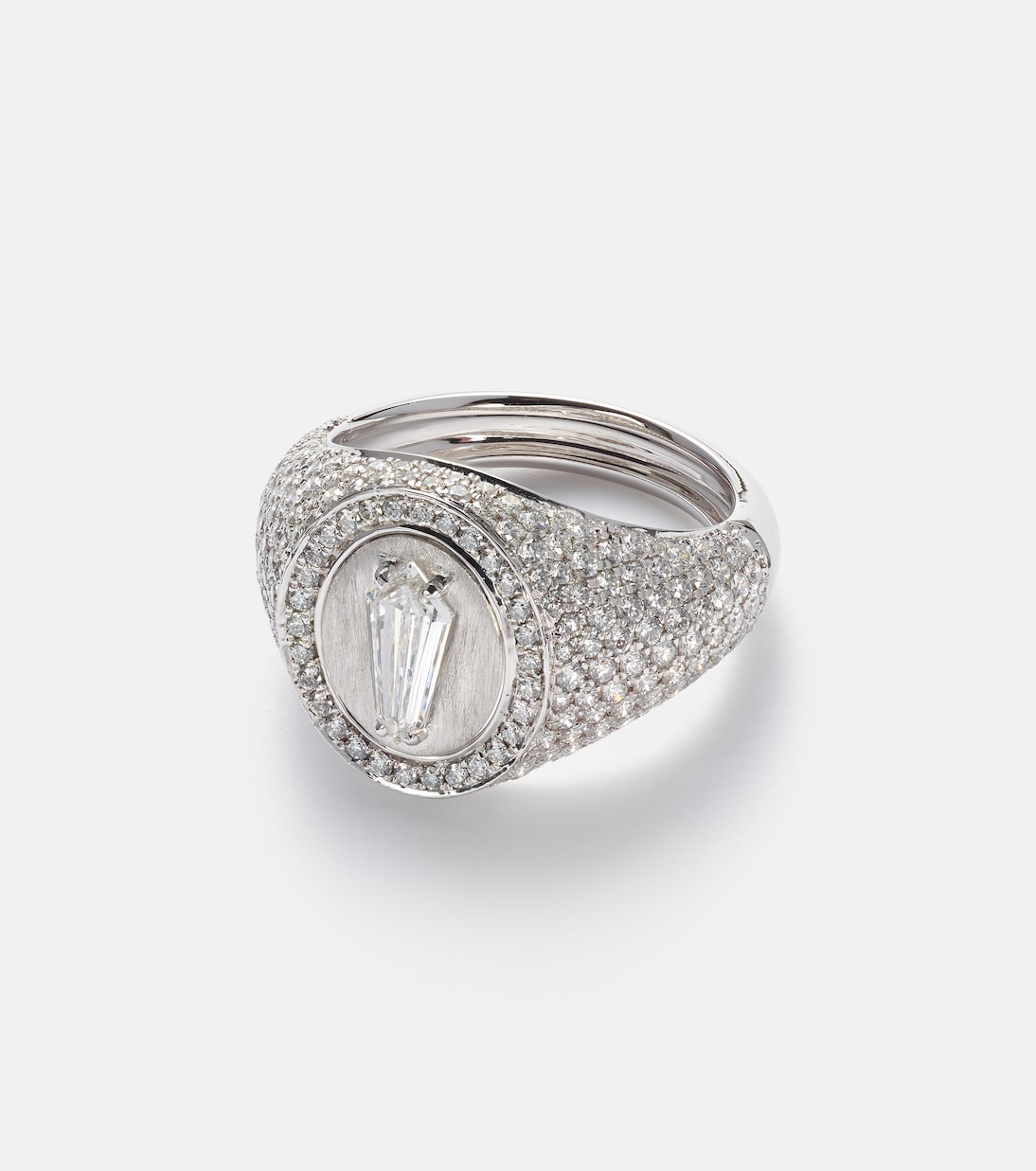 Anello Kite in oro bianco 18kt con diamanti | Kamyen