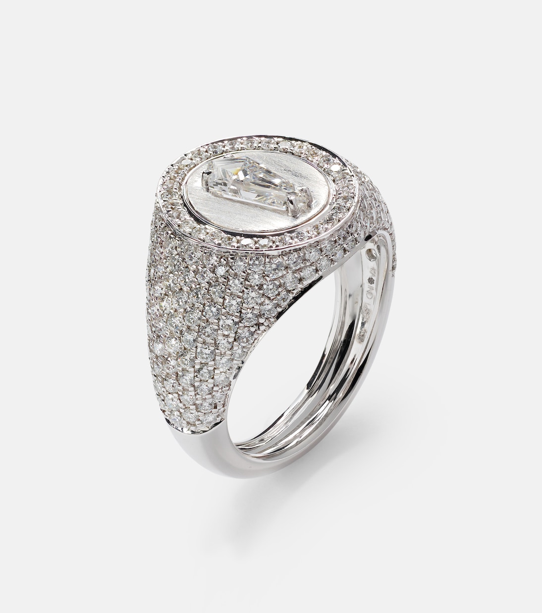 Anello Kite in oro bianco 18kt con diamanti | Kamyen