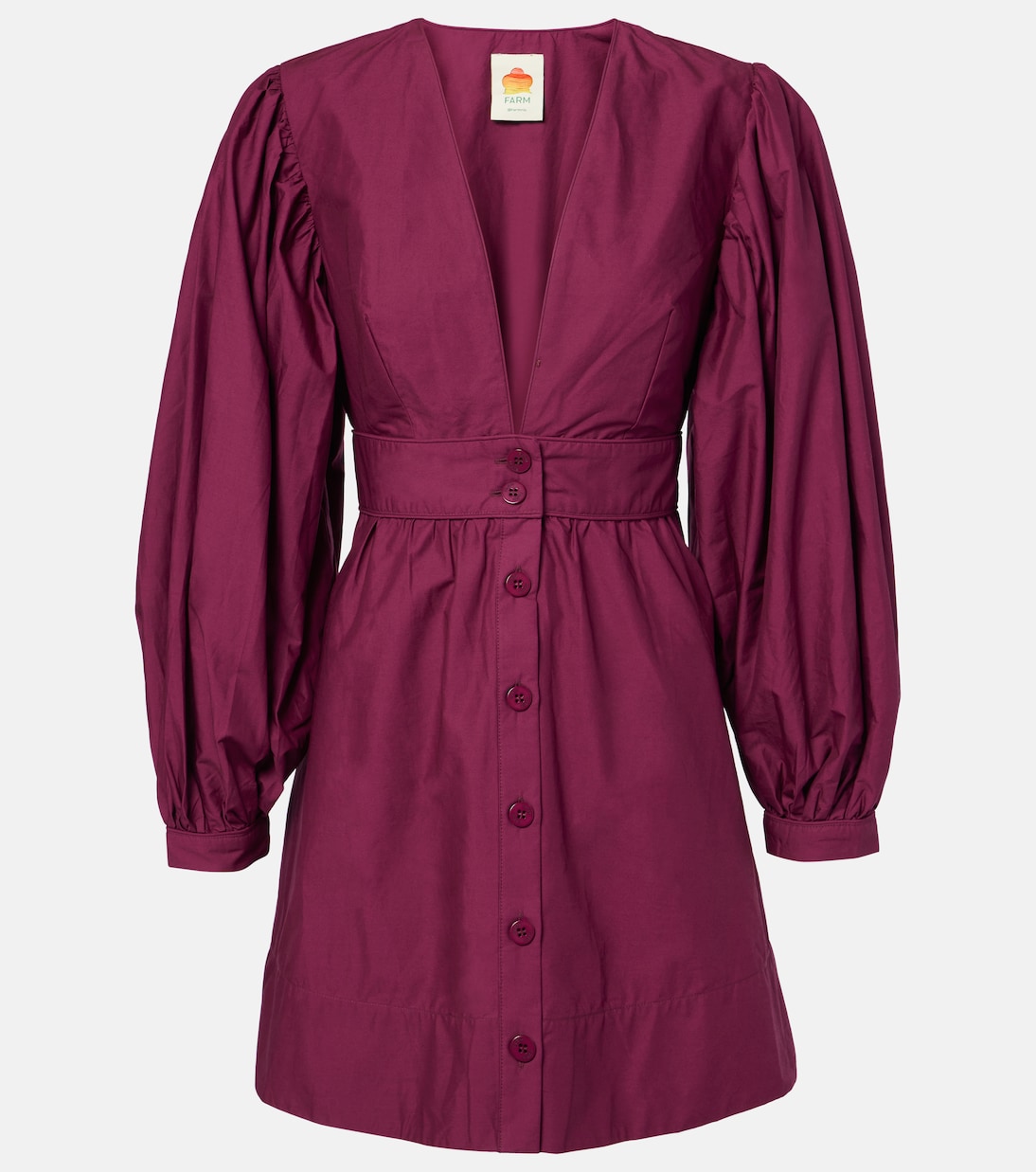 Puff-sleeve cotton minidress | Farm Rio