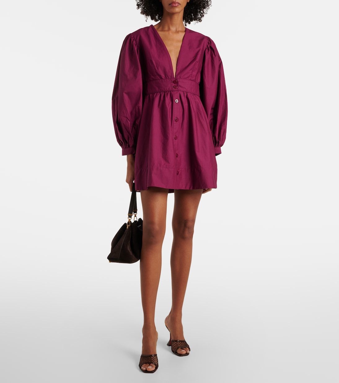 Puff-sleeve cotton minidress | Farm Rio