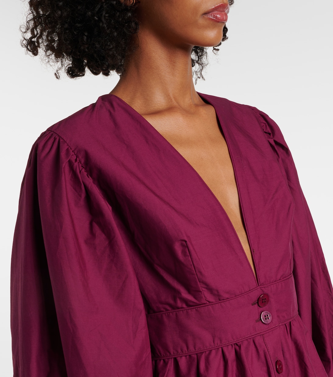 Puff-sleeve cotton minidress | Farm Rio