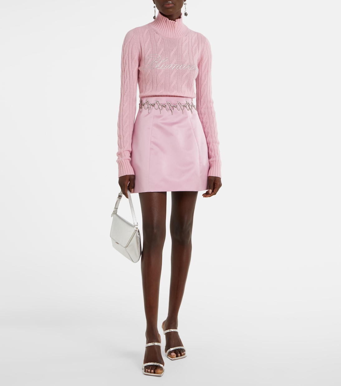 Jupe longue en satin | Blumarine