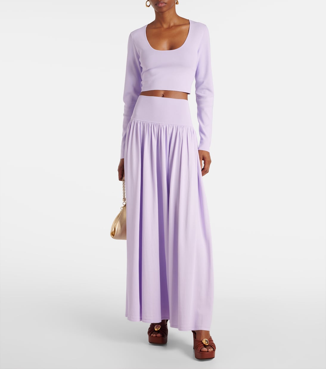 Top cropped Acacia Knit Scoop a coste | Zimmermann