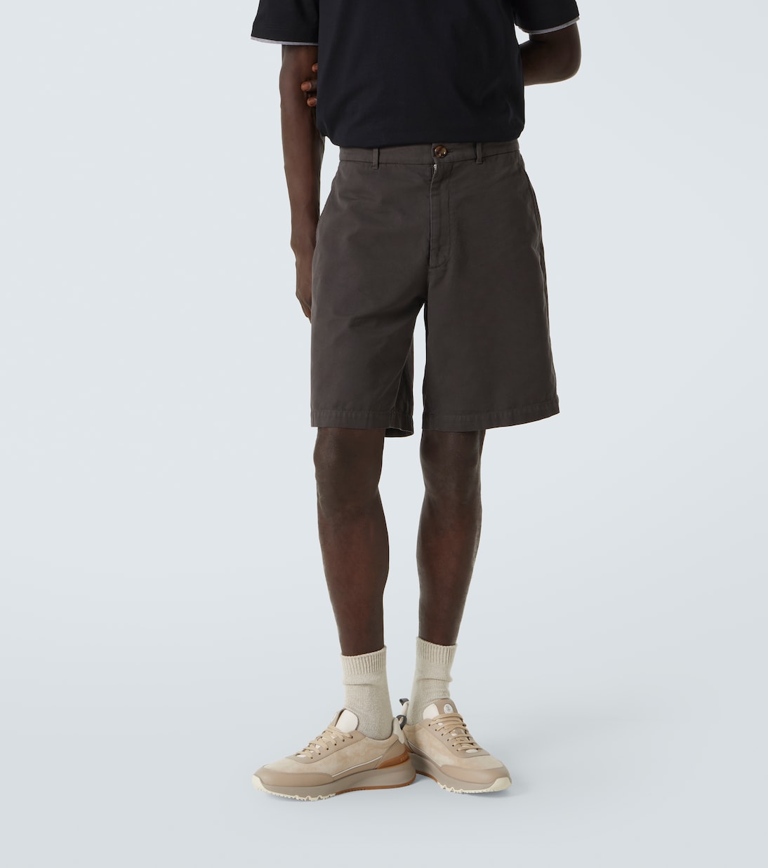 Shorts in twill di cotone | Brunello Cucinelli