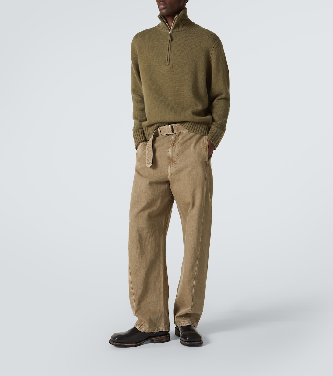 Pullover in cashmere con zip corta | Allude