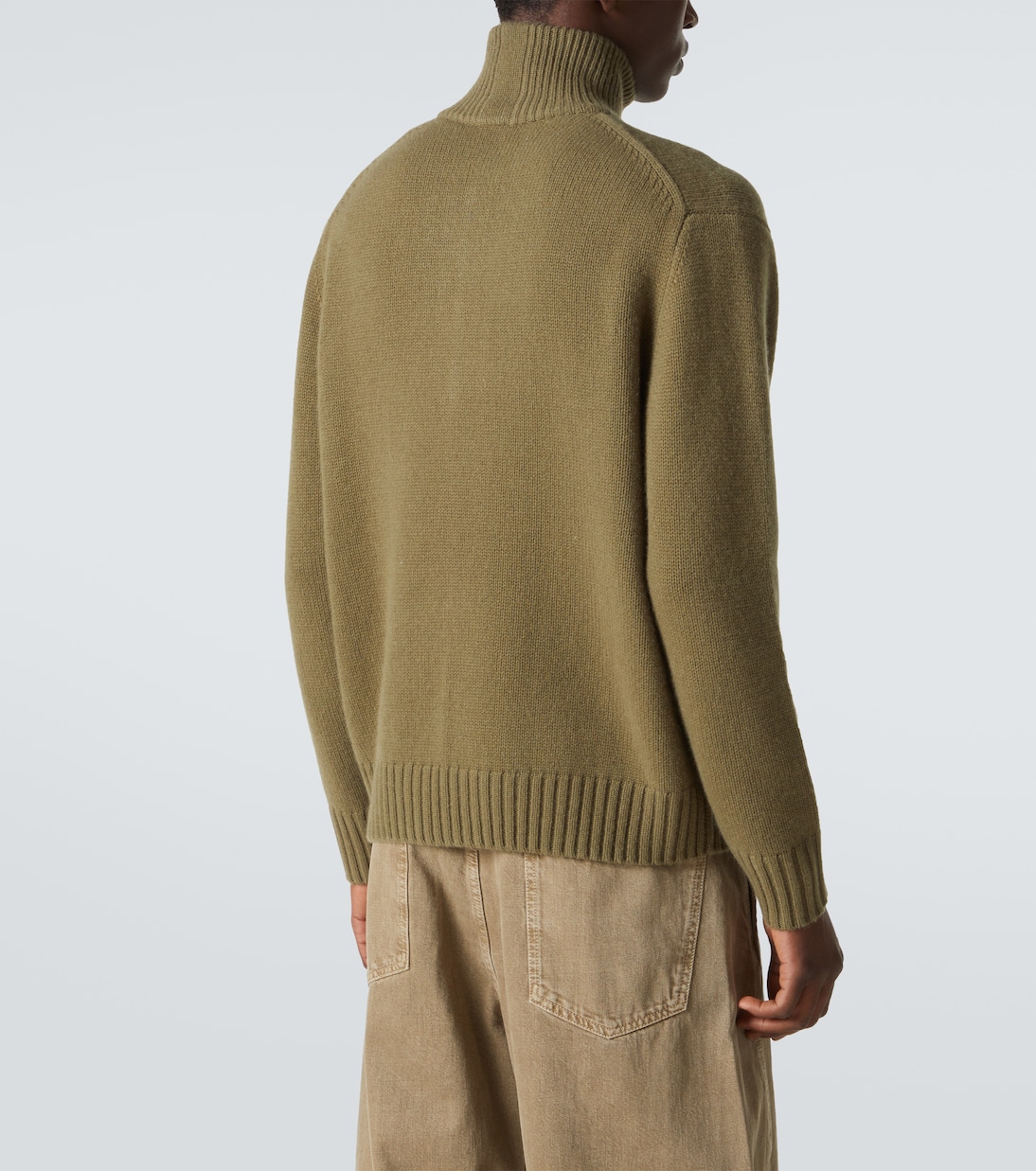 Pullover in cashmere con zip corta | Allude