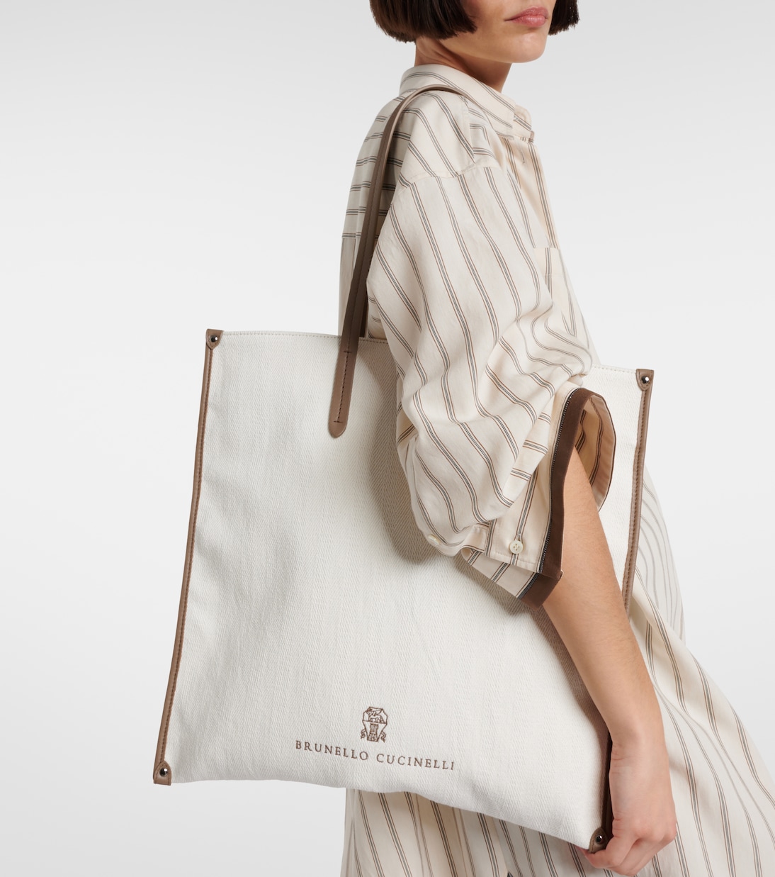 Borsa Leisure Large in canvas | Brunello Cucinelli